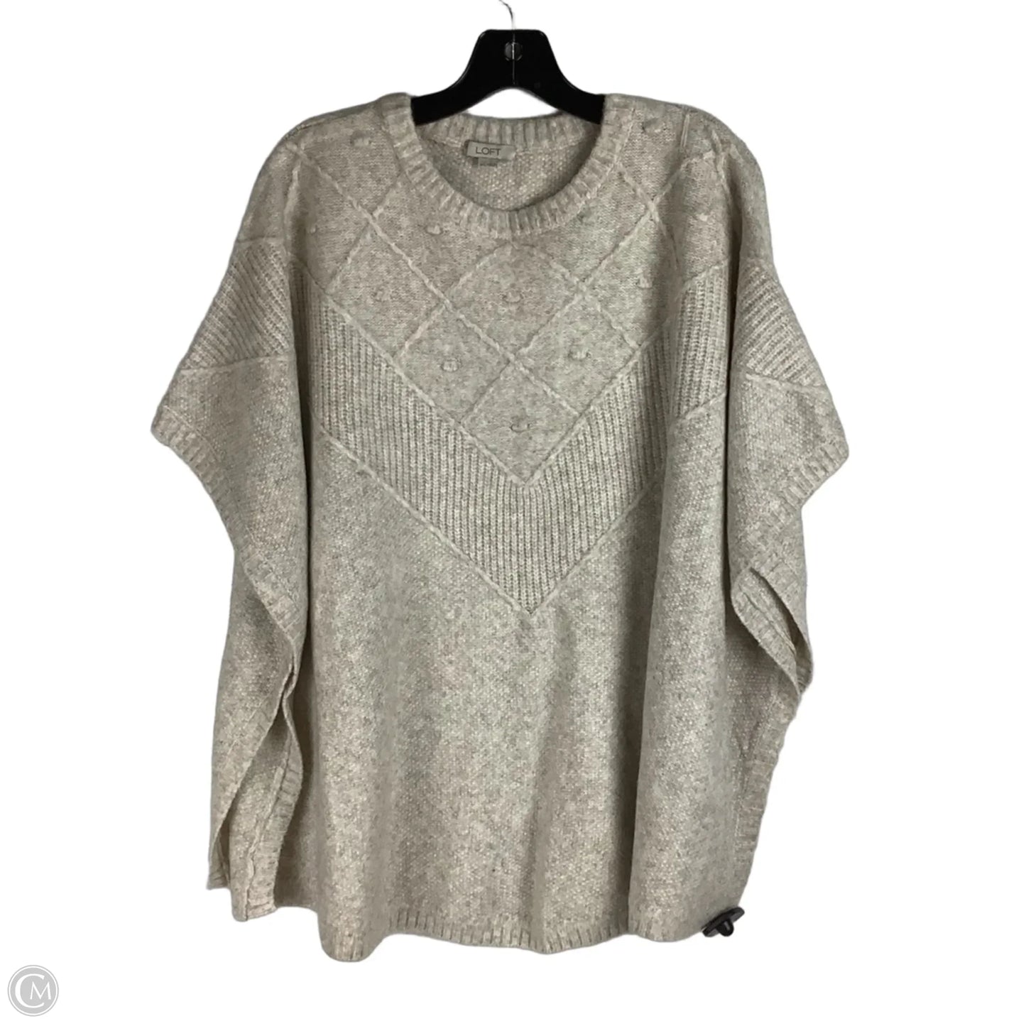 Vest Sweater By Loft In Cream, Size: M/L