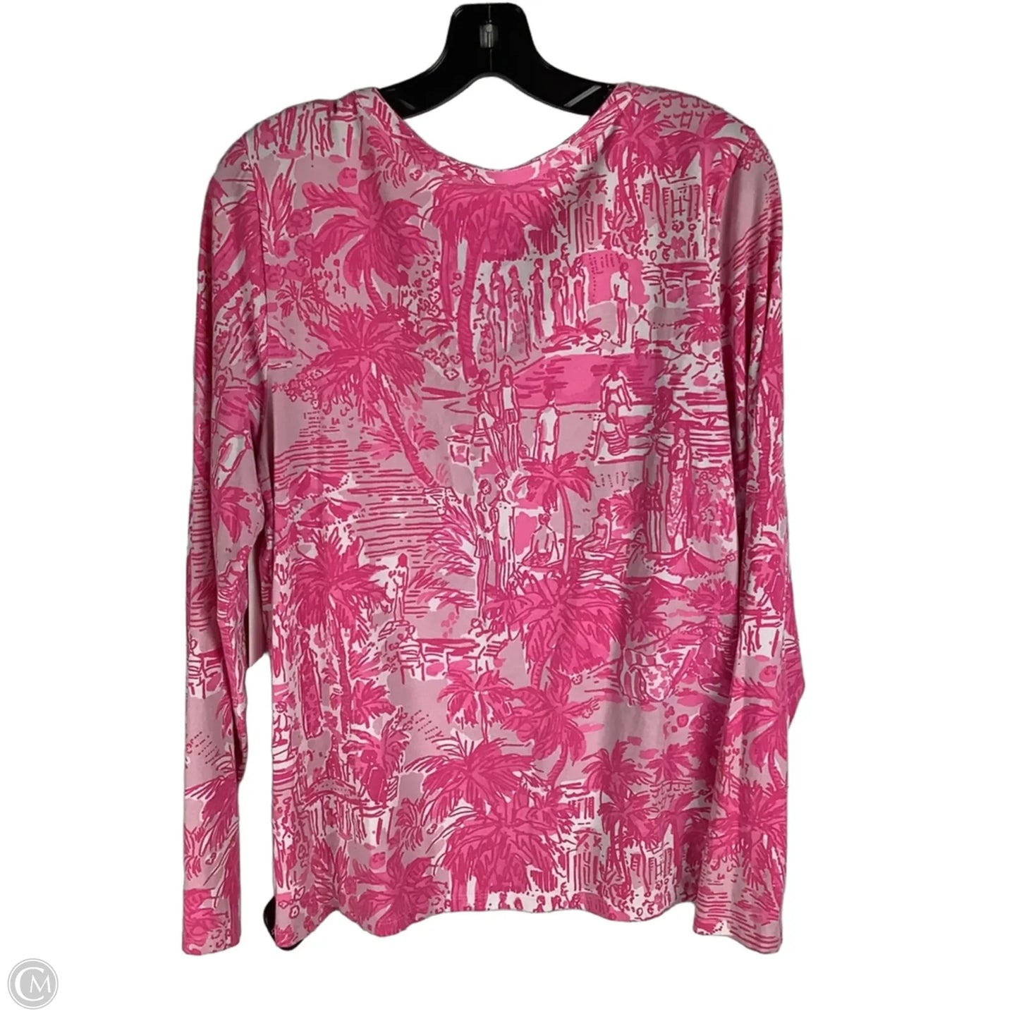 Top Long Sleeve Designer By Lilly Pulitzer In Pink, Size: Xl