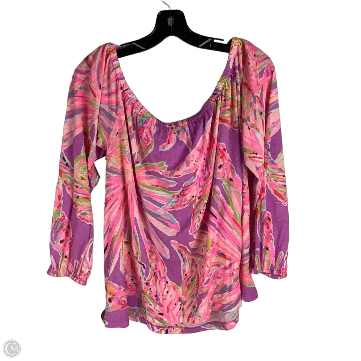 Top Long Sleeve Designer By Lilly Pulitzer In Pink, Size: L