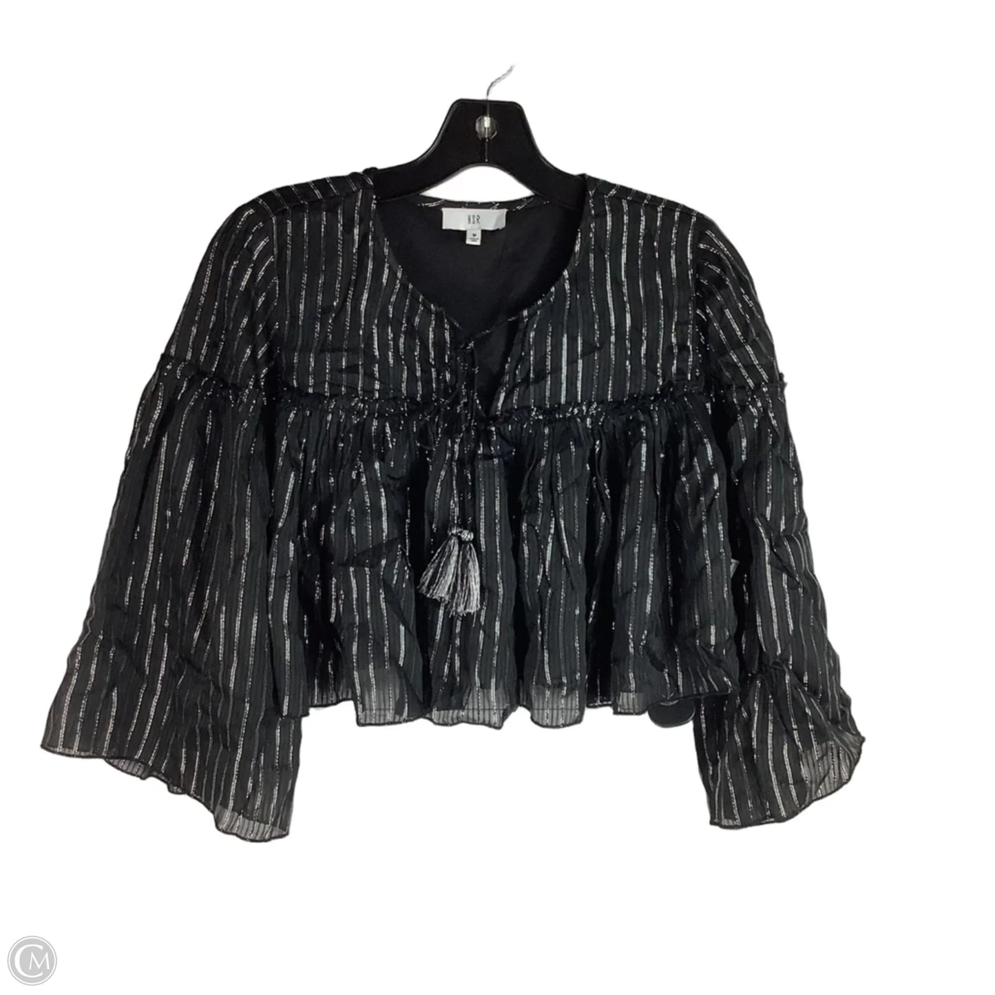 Top Long Sleeve By Clothes Mentor In Black, Size: M
