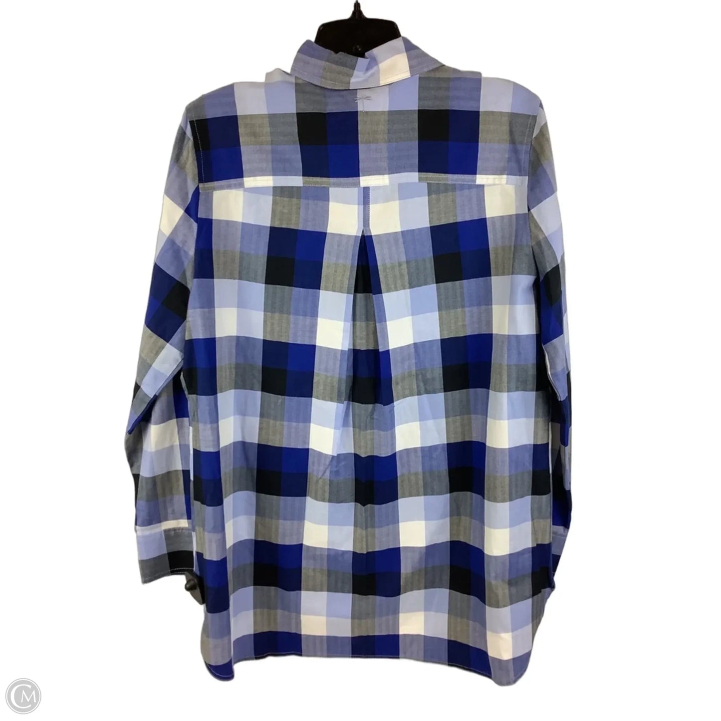 Top Long Sleeve By Tyler Boe In Plaid Pattern, Size: L