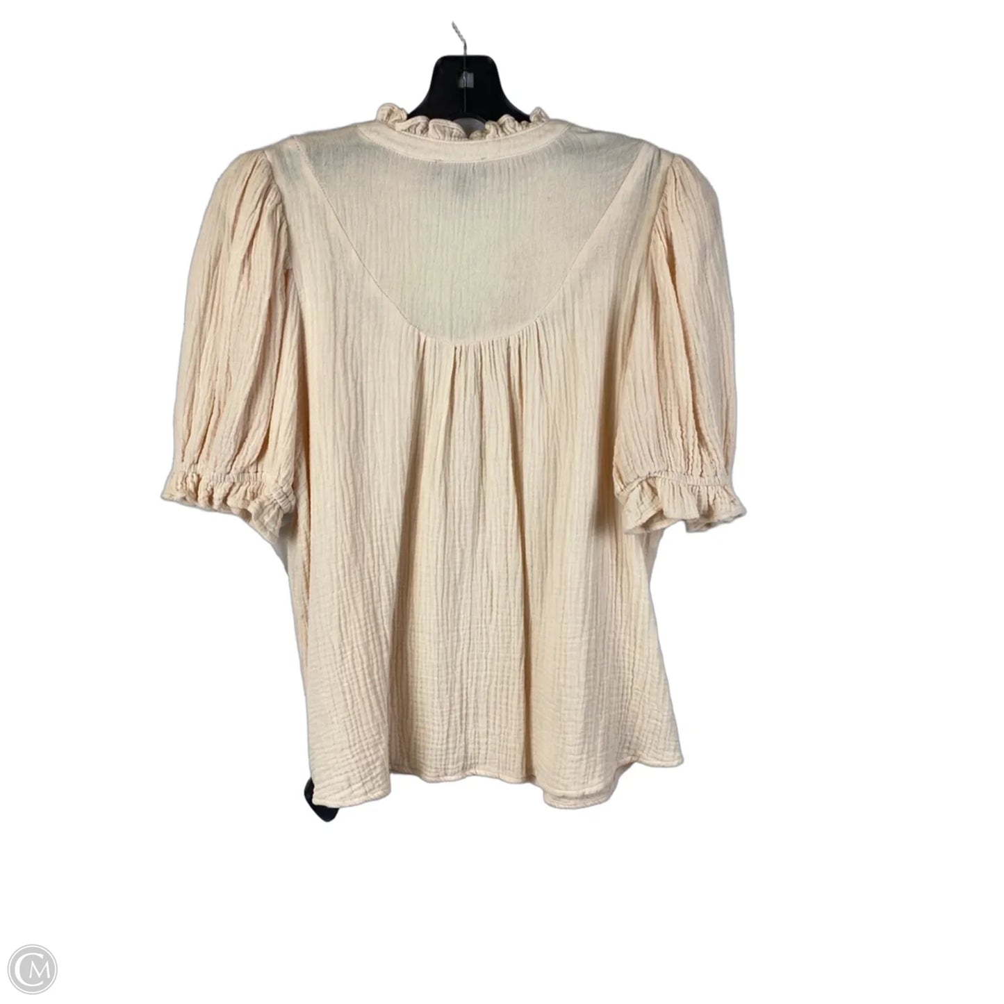 Top Short Sleeve By Gigio In Cream, Size: L