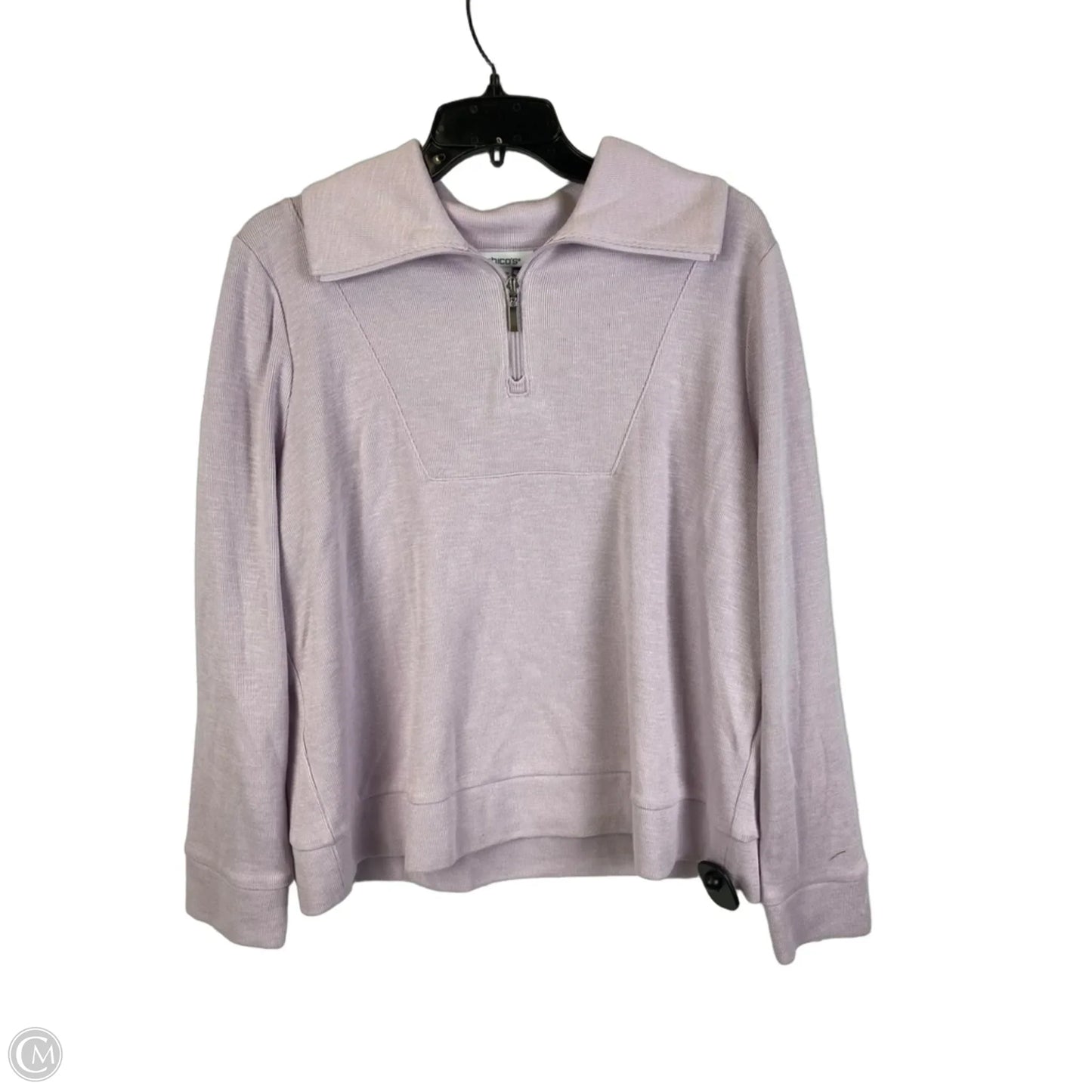 Sweatshirt Crewneck By Chicos In Purple, Size: L