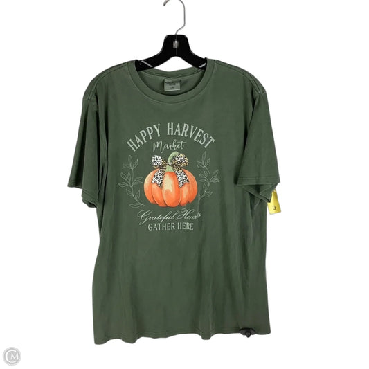 Top Short Sleeve Basic By Clothes Mentor In Green, Size: L