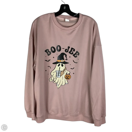 Sweatshirt Collar By Clothes Mentor In Coral, Size: Xxl