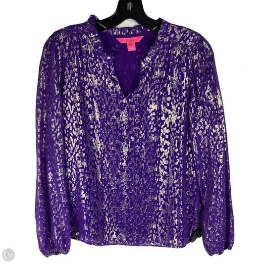 Top Long Sleeve Designer By Lilly Pulitzer In Purple, Size: Xxs
