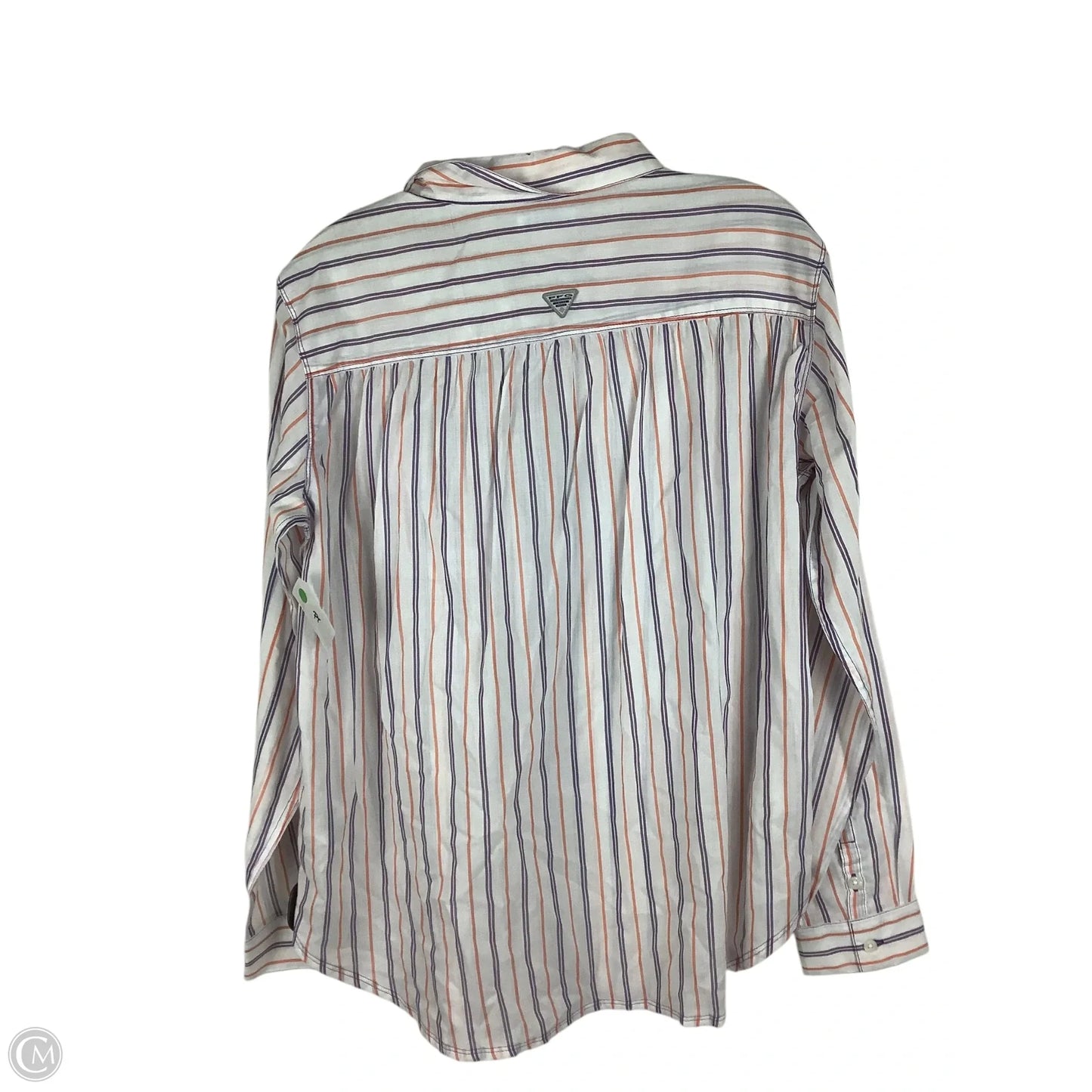 Top Long Sleeve By Columbia In Striped Pattern, Size: M