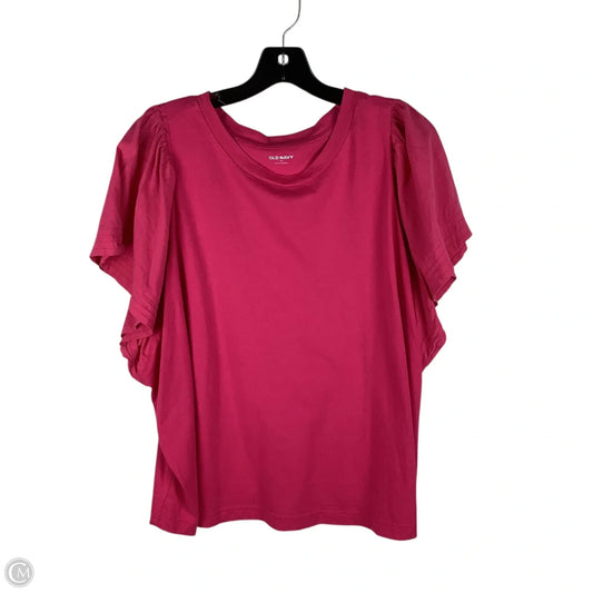 Top Short Sleeve Basic By Old Navy In Pink, Size: 3x