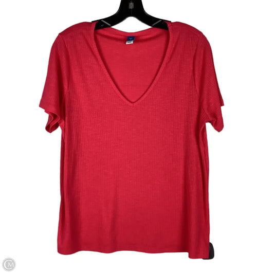 Top Short Sleeve Basic By Old Navy In Red, Size: M