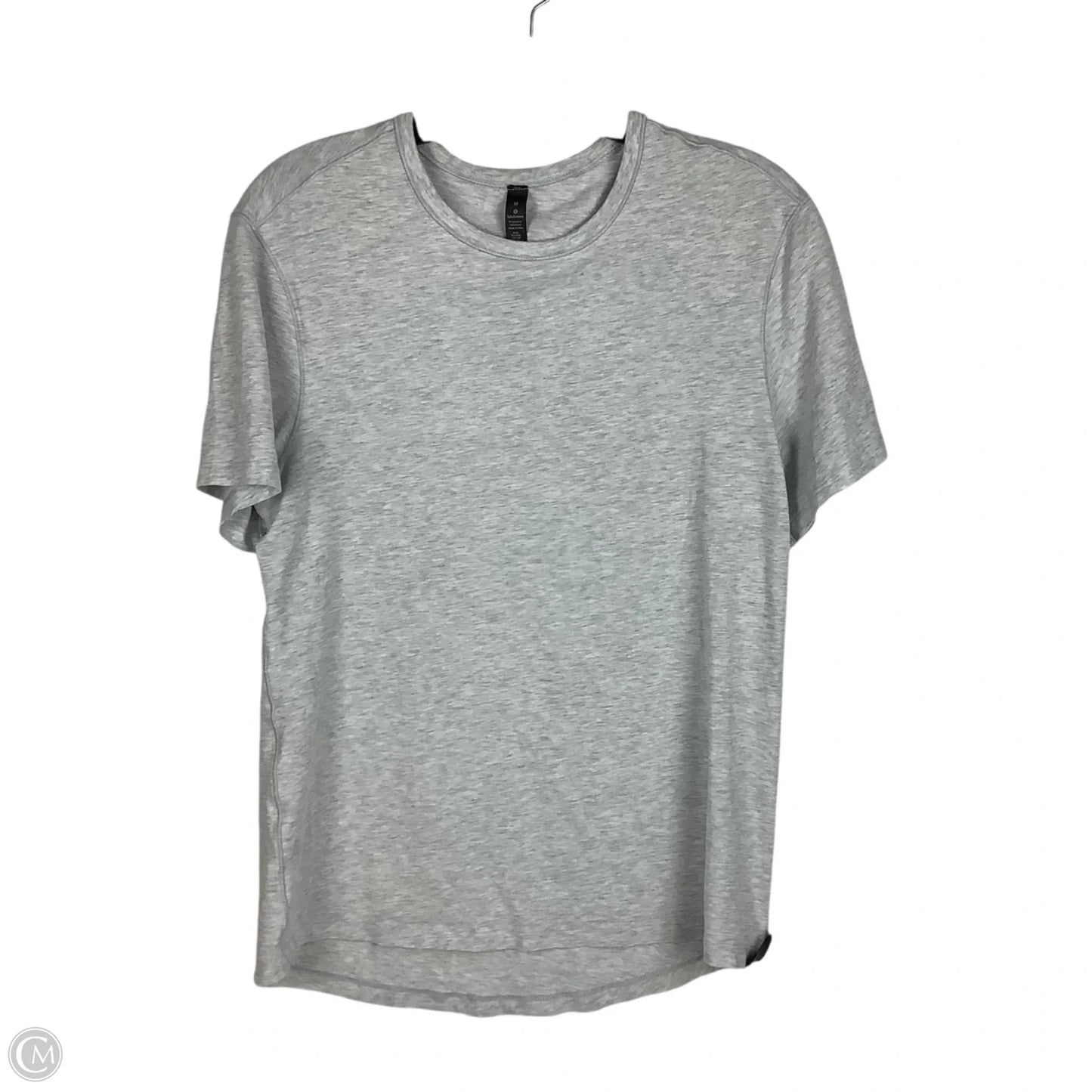 Top Short Sleeve By Lululemon In Grey, Size: M