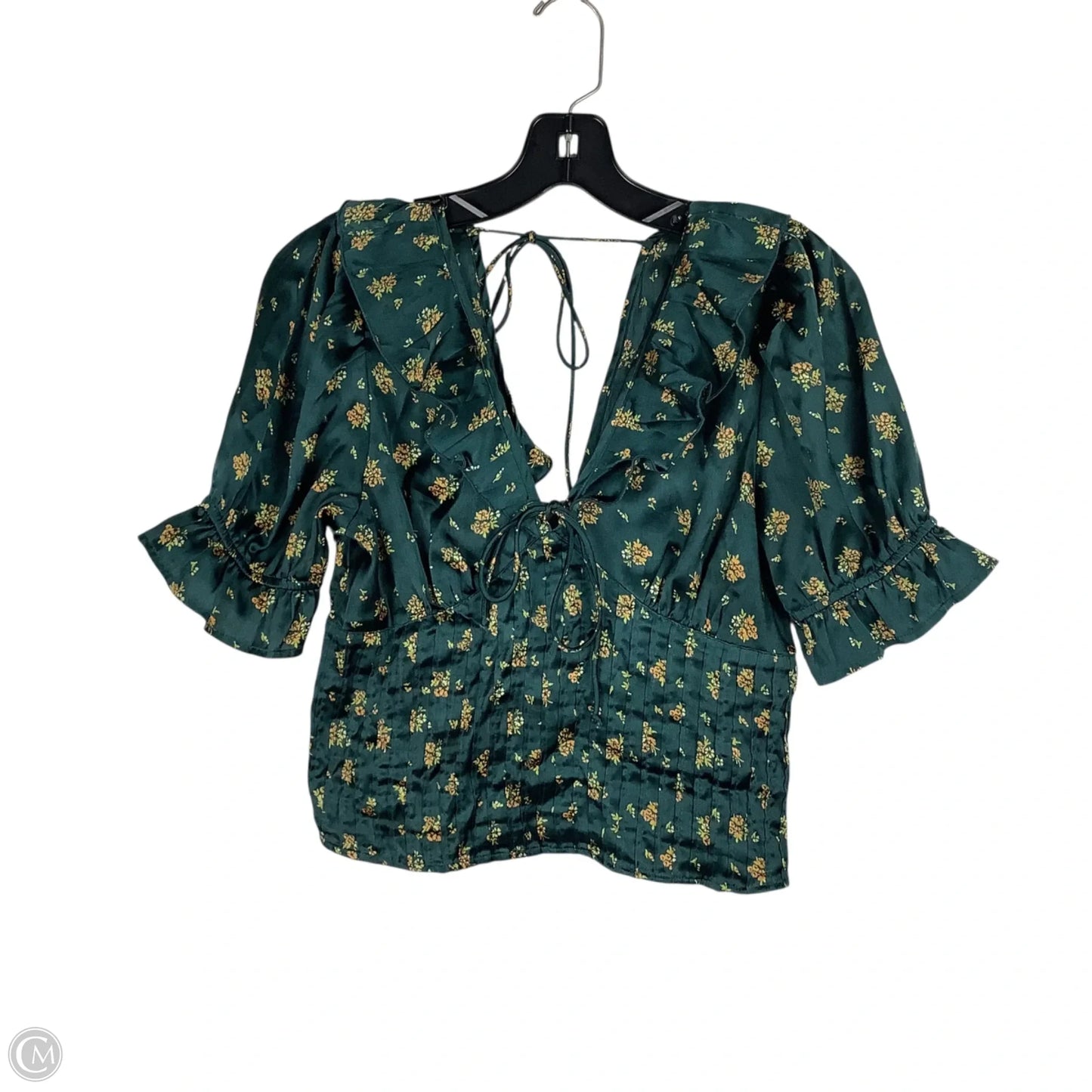 Top Short Sleeve By Free People In Green, Size: S
