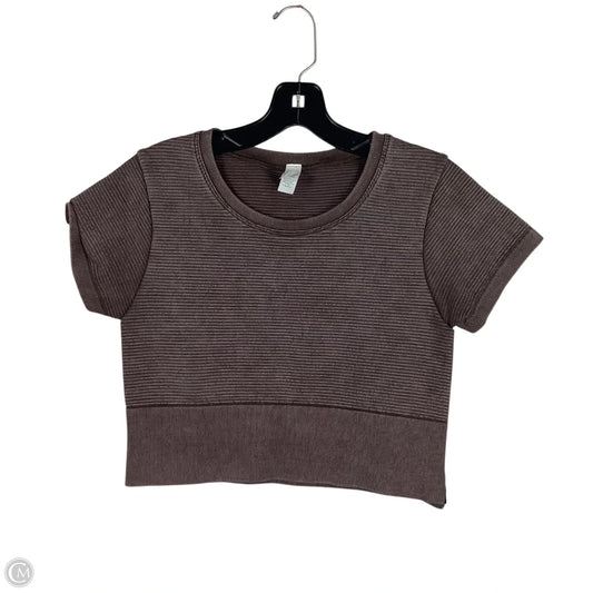Top Short Sleeve By Offline By Aerie In Brown, Size: M