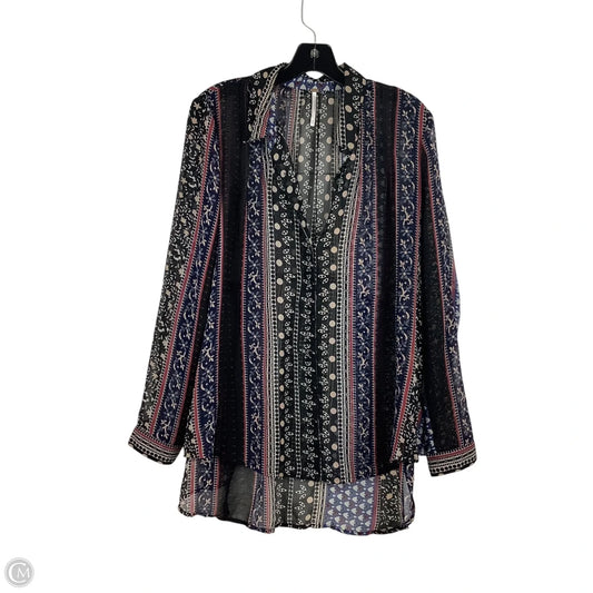Top Long Sleeve By Free People In Multi-colored, Size: M