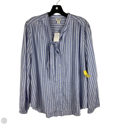 Top Long Sleeve By J. Crew In Silver, Size: Xxl