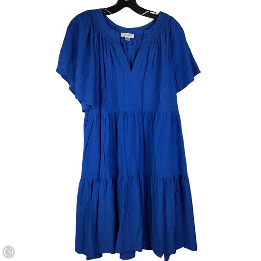 Dress Casual Midi By Calvin Klein In Blue, Size: Xl