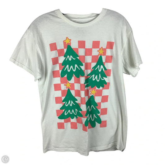 Top Short Sleeve Basic By Mighty Fine In White, Size: M