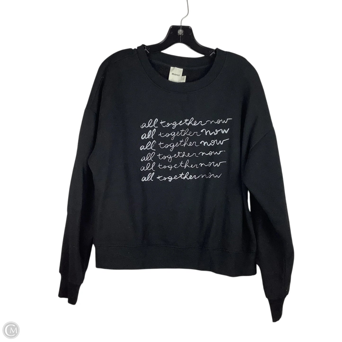 Sweatshirt Collar By Maeve In Black, Size: S