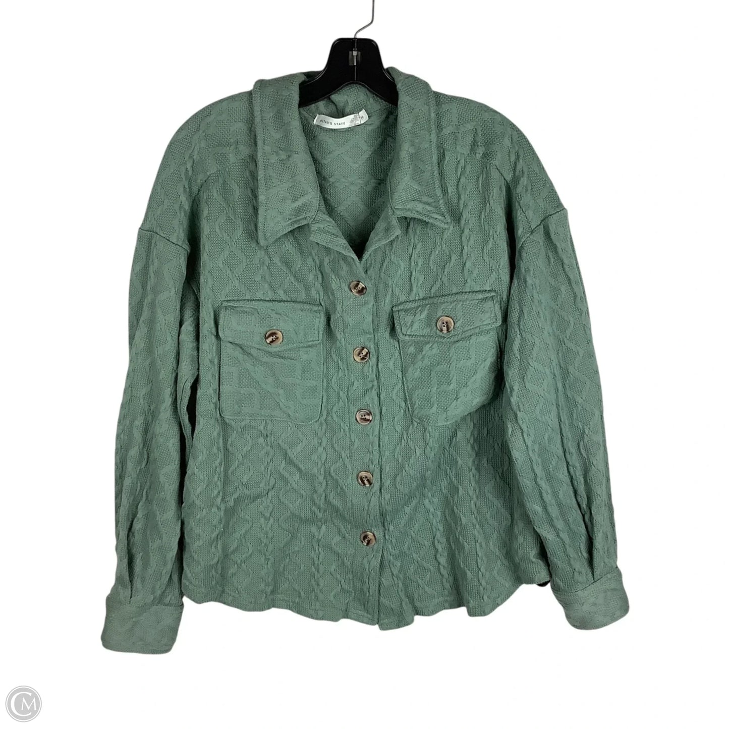 Jacket Shirt By Altard State In Green, Size: M