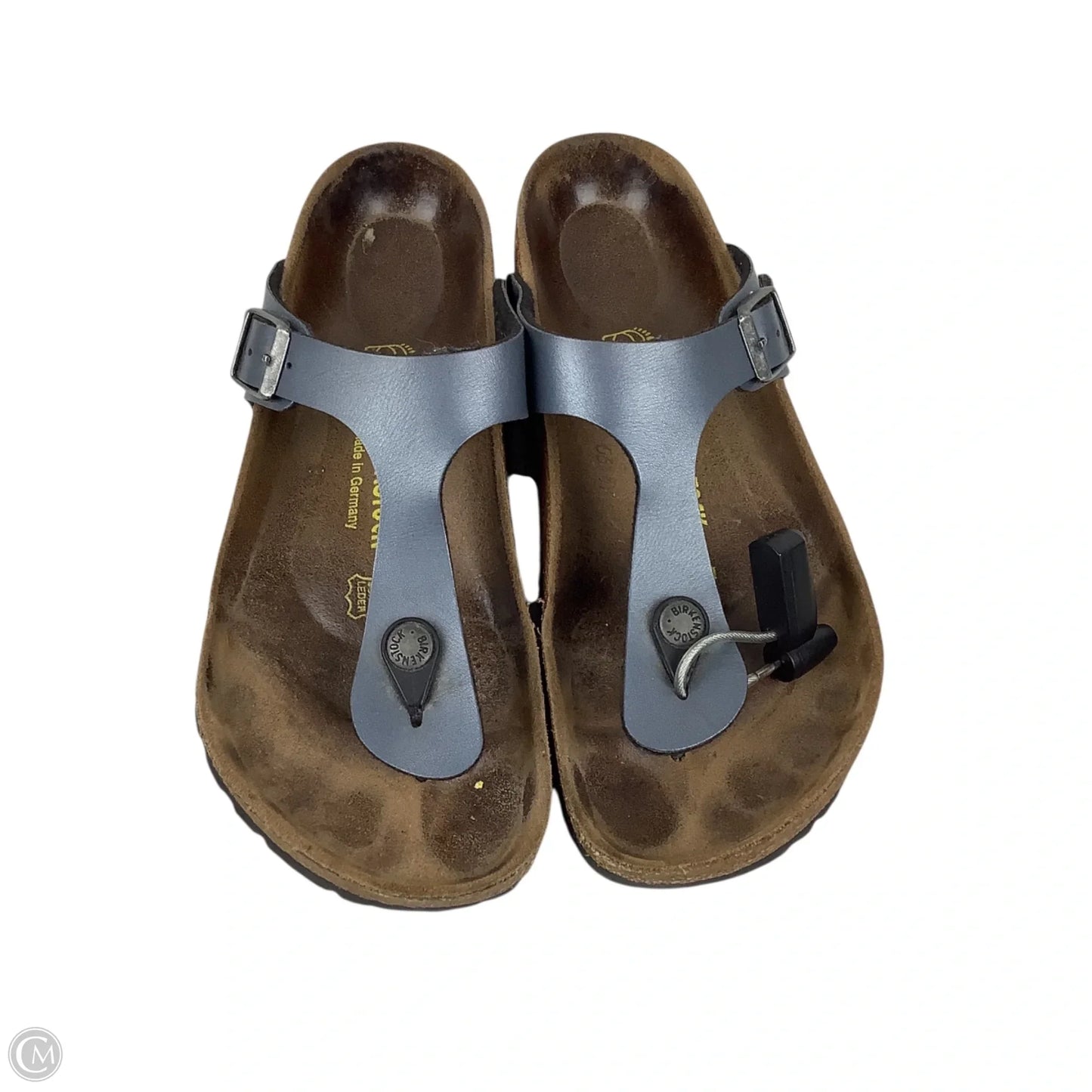 Sandals Flats By Birkenstock In Navy, Size: 7 (38)