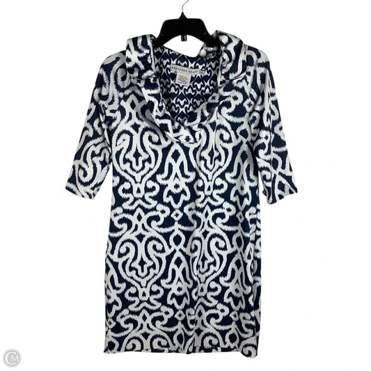 Dress Casual Midi By Gretchen Scott In Blue & White, Size: M