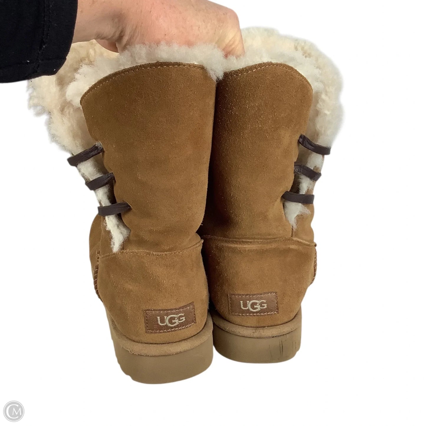 Boots Designer By Ugg In Brown, Size: 11