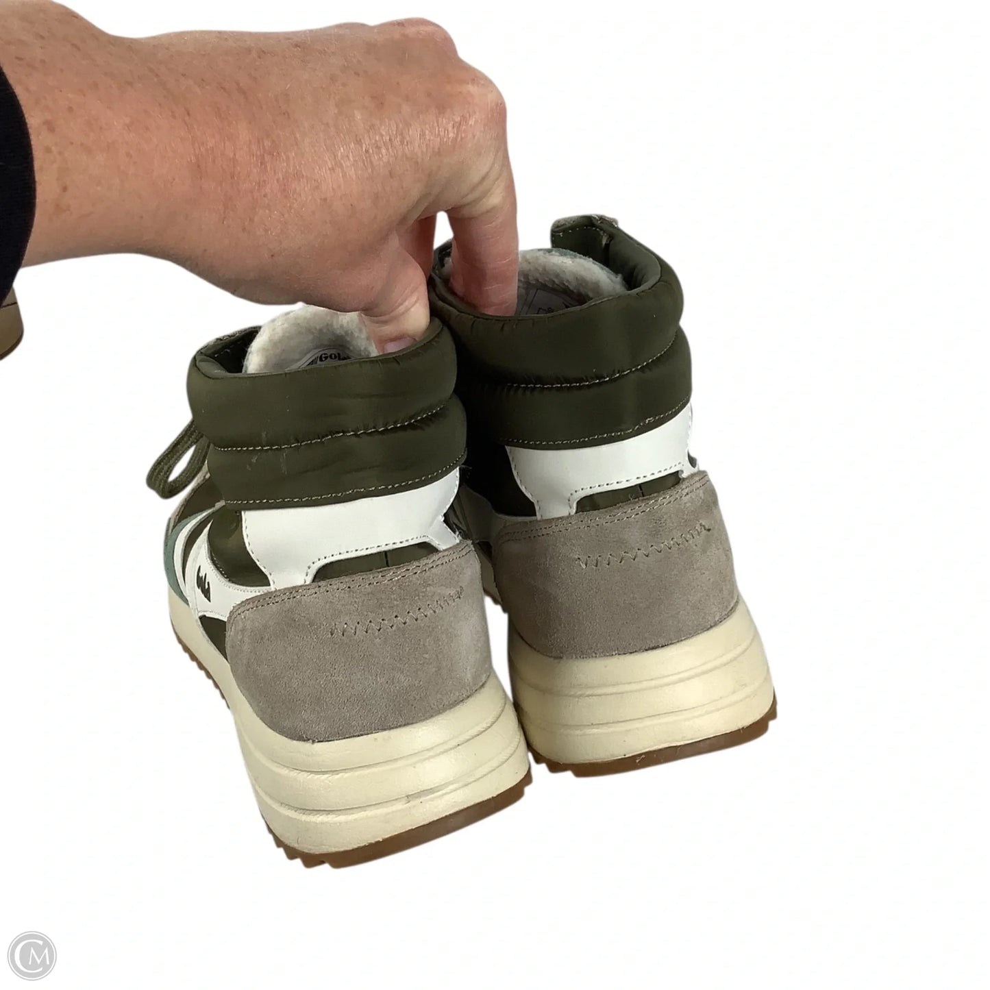 Shoes Sneakers By Gola In Green & Tan, Size: 9