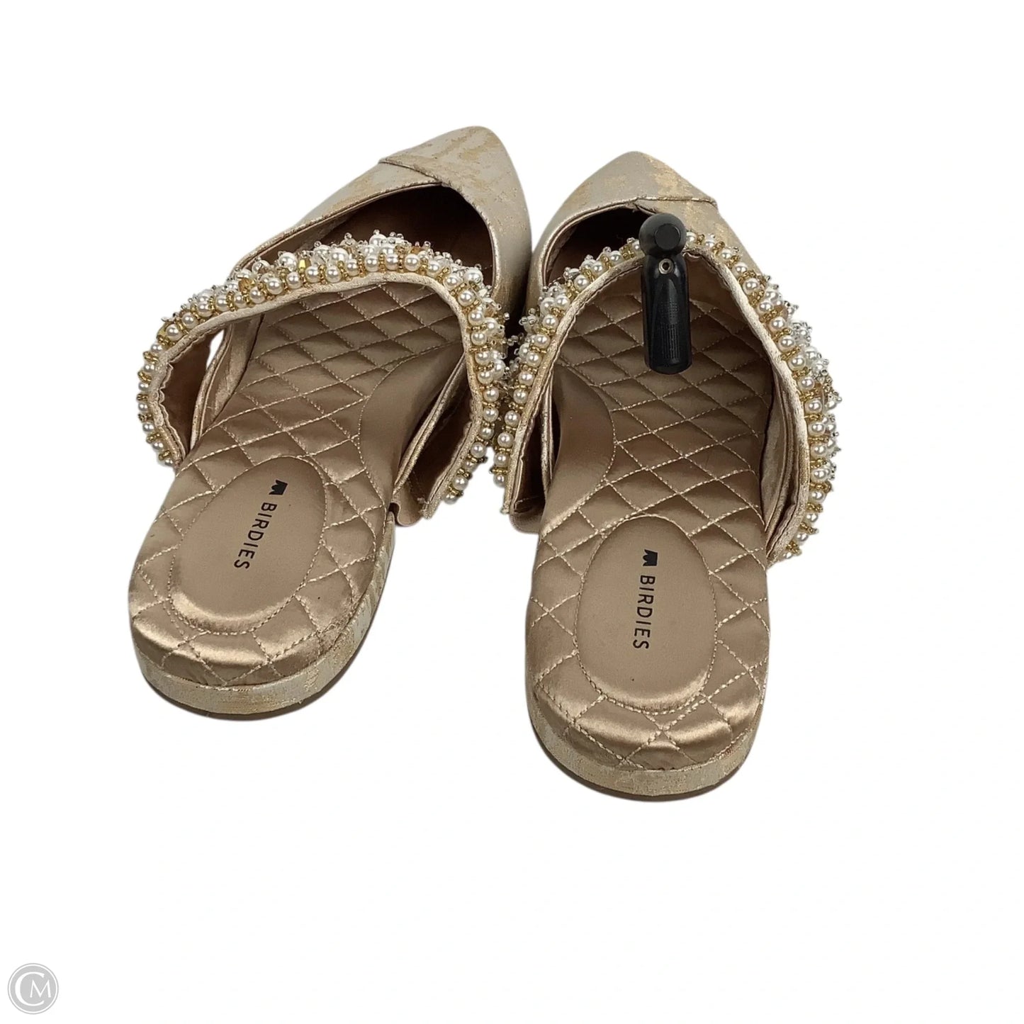 Shoes Flats By Birdies In Gold, Size: 9