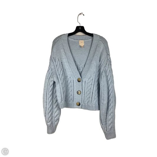 Sweater Cardigan By H&m In Blue, Size: S
