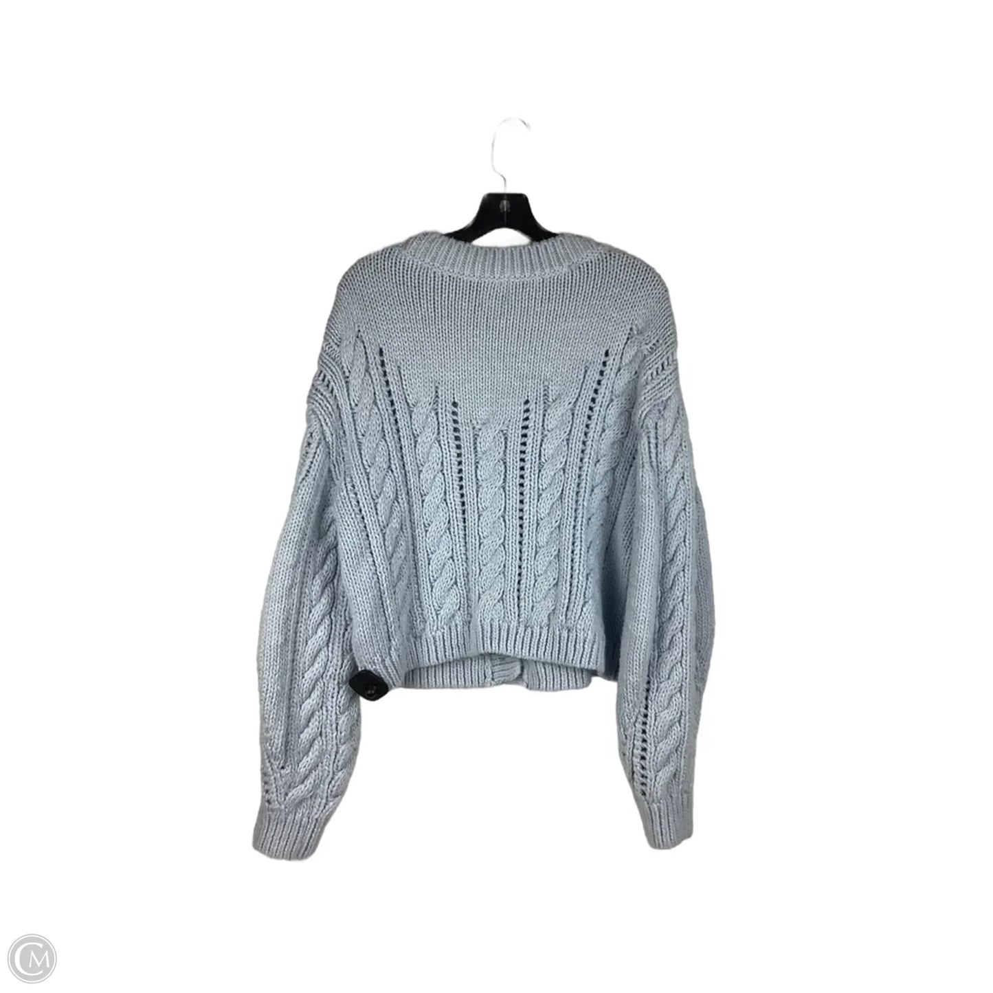 Sweater Cardigan By H&m In Blue, Size: S