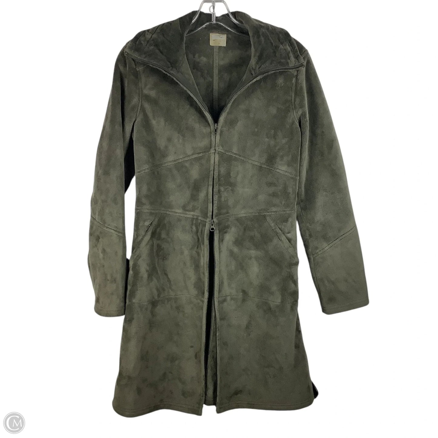Coat Faux Fur & Sherpa By Athleta In Green, Size: Xs