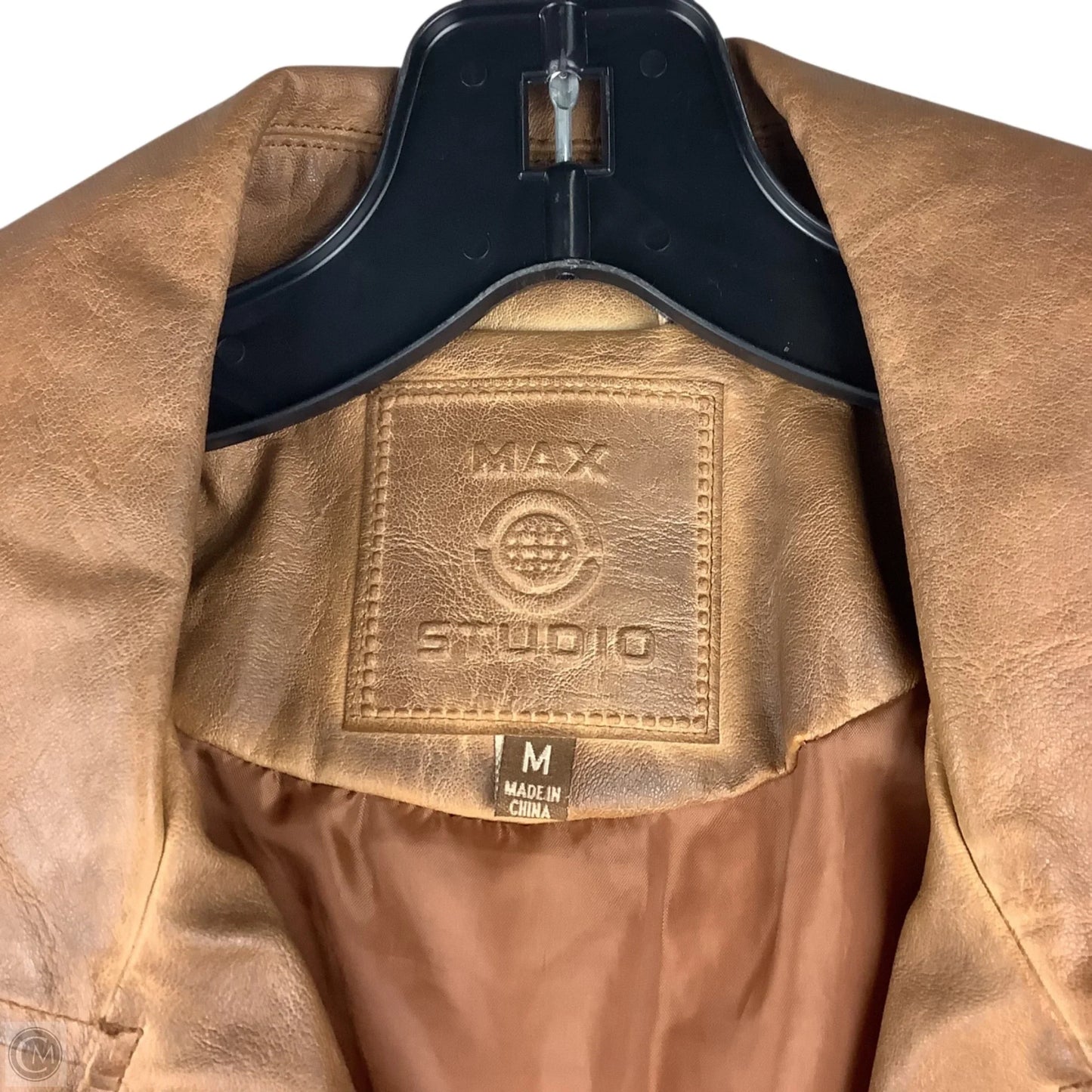 Jacket Moto By Max Studio In Brown, Size: M