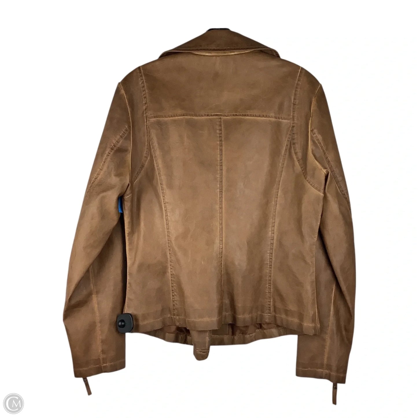 Jacket Moto By Max Studio In Brown, Size: M