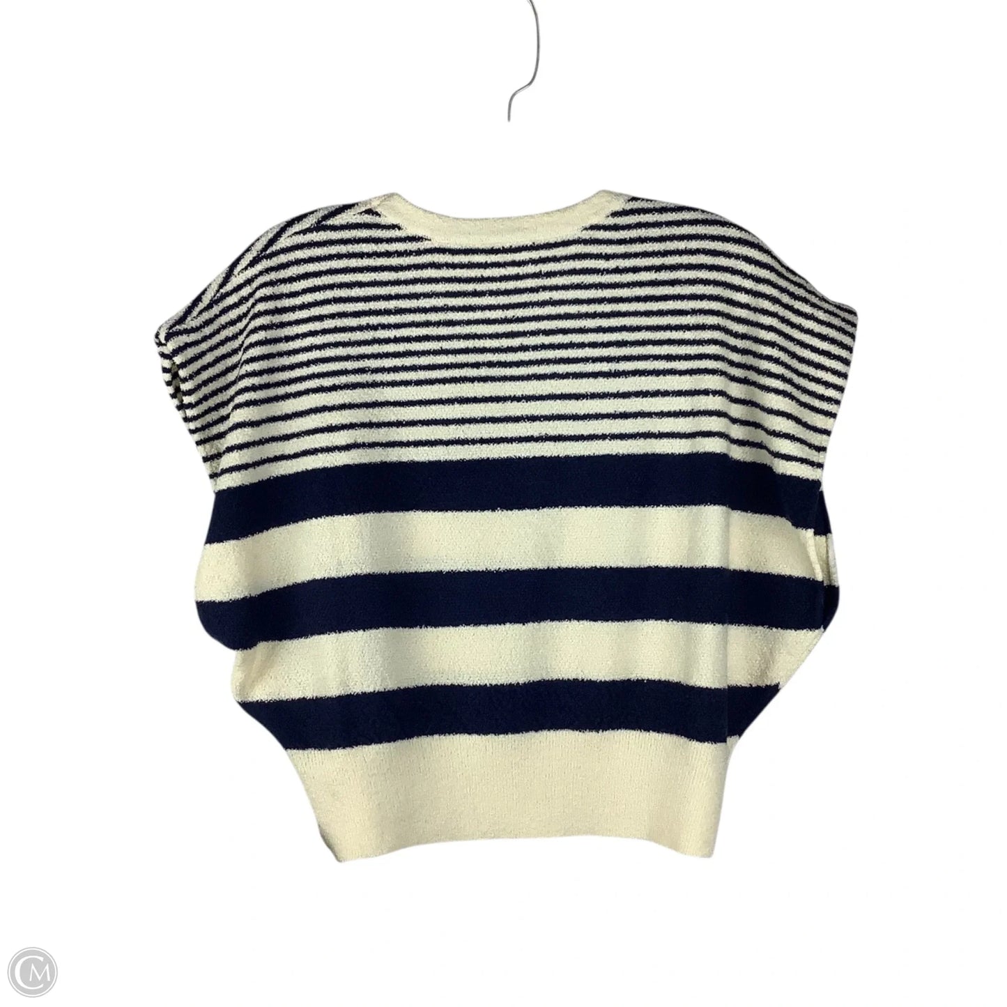 Top Short Sleeve By Vestique In Striped Pattern, Size: M