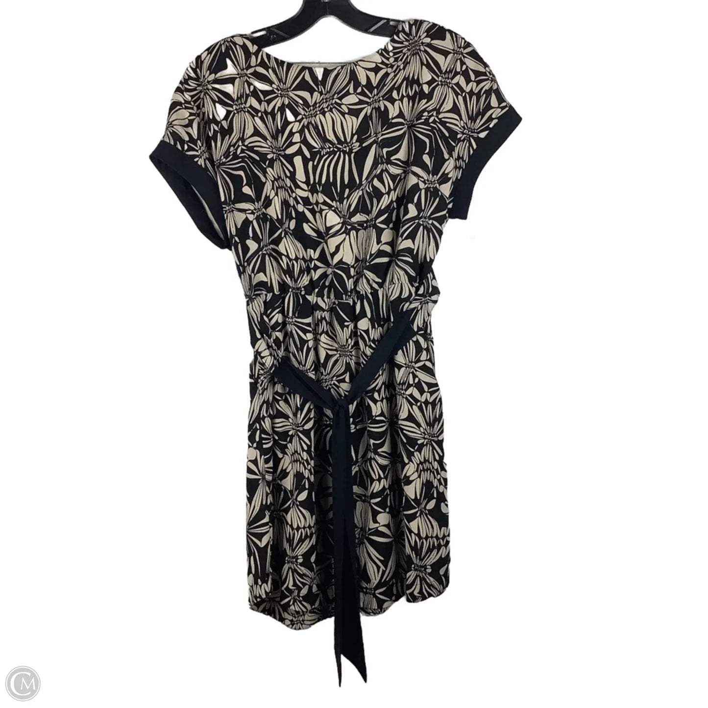 Dress Casual Midi By Anthropologie In Black & Cream, Size: Xs