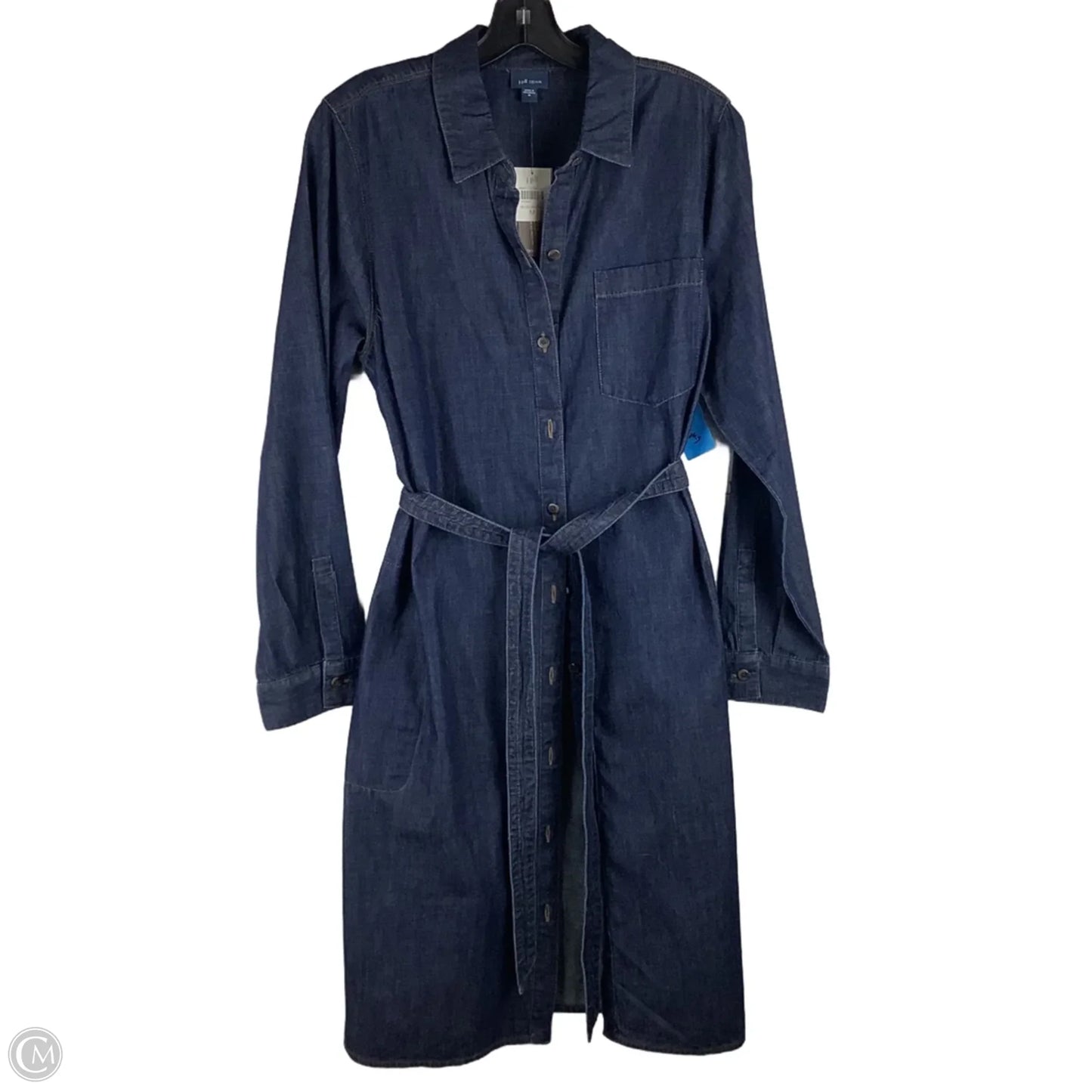Dress Casual Midi By J. Jill In Blue Denim, Size: M