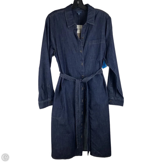 Dress Casual Midi By J. Jill In Blue Denim, Size: M