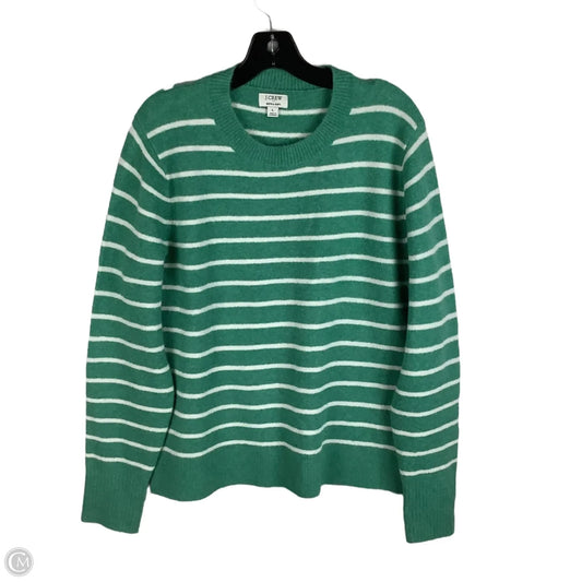 Sweater By J. Crew In Green & White, Size: L