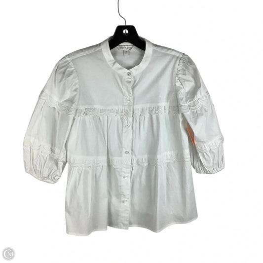 Top Short Sleeve By Crown And Ivy In White, Size: S