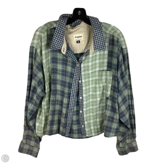 Top Long Sleeve By American Eagle In Multi-colored, Size: Xl