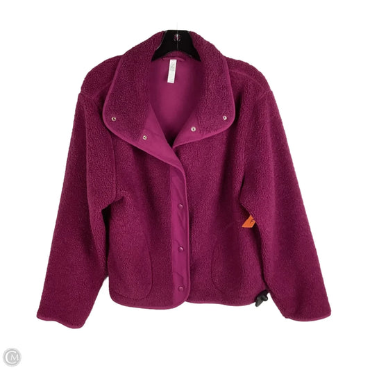 Jacket Faux Fur & Sherpa By Zella In Purple, Size: M