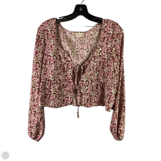 Top Long Sleeve By Altard State In Floral Print, Size: M
