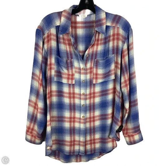 Top Long Sleeve By Pilcro In Plaid Pattern, Size: S