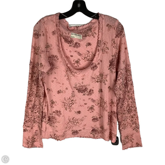 Top Long Sleeve By We The Free In Pink, Size: L