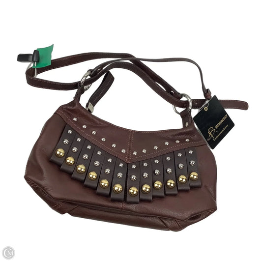 Handbag Leather By Makowsky, Size: Medium
