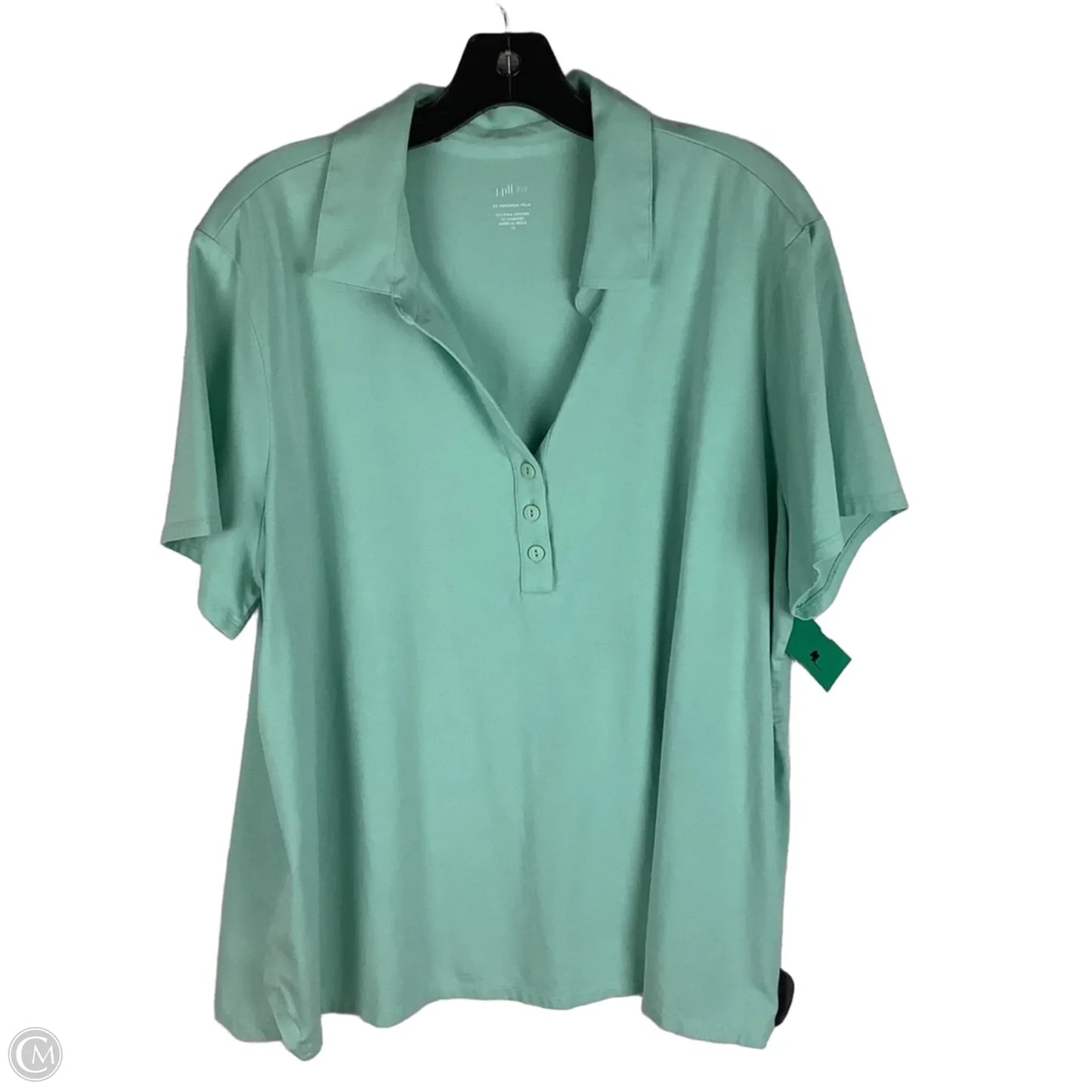 Top Short Sleeve By J. Jill In Green, Size: 2x