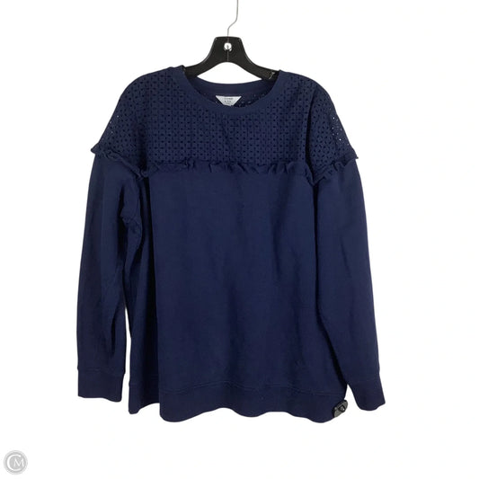 Top Long Sleeve By Crown And Ivy In Navy, Size: 2x