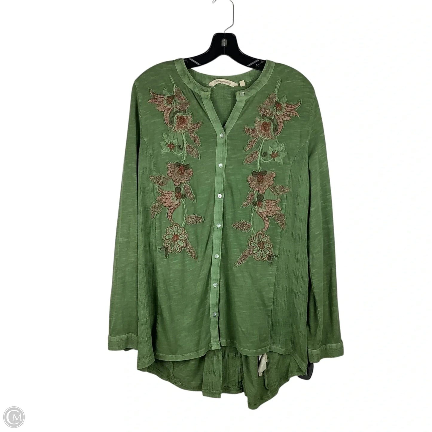 Top Long Sleeve By Soft Surroundings In Green, Size: M