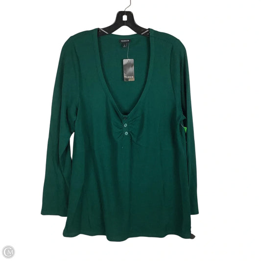 Top Long Sleeve By Torrid In Green, Size: 2x