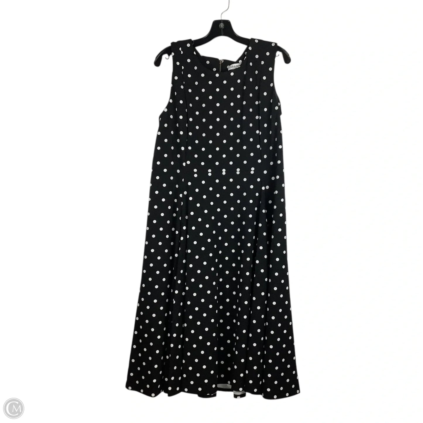 Dress Work By Calvin Klein In Polkadot Pattern, Size: 16