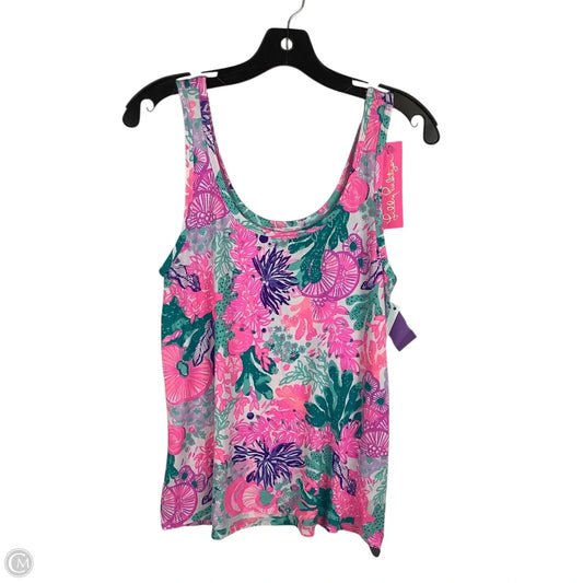 Top Sleeveless Designer By Lilly Pulitzer In Tropical Print, Size: M